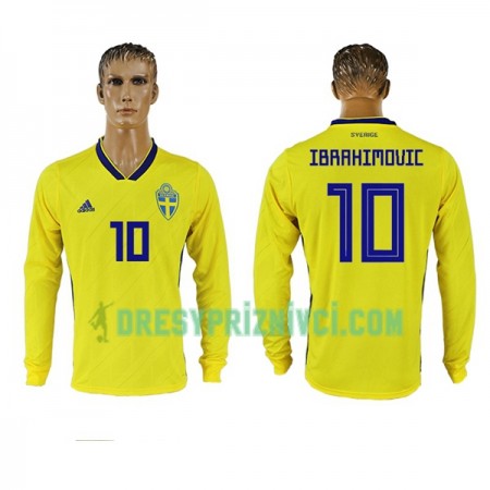 Fotbalový Dres Švédsko Ibrahimovic 10 Domácí MS 2018 Dlouhý Rukáv